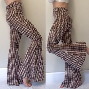 Judith March Tweed Flare Woven Bellbottoms
